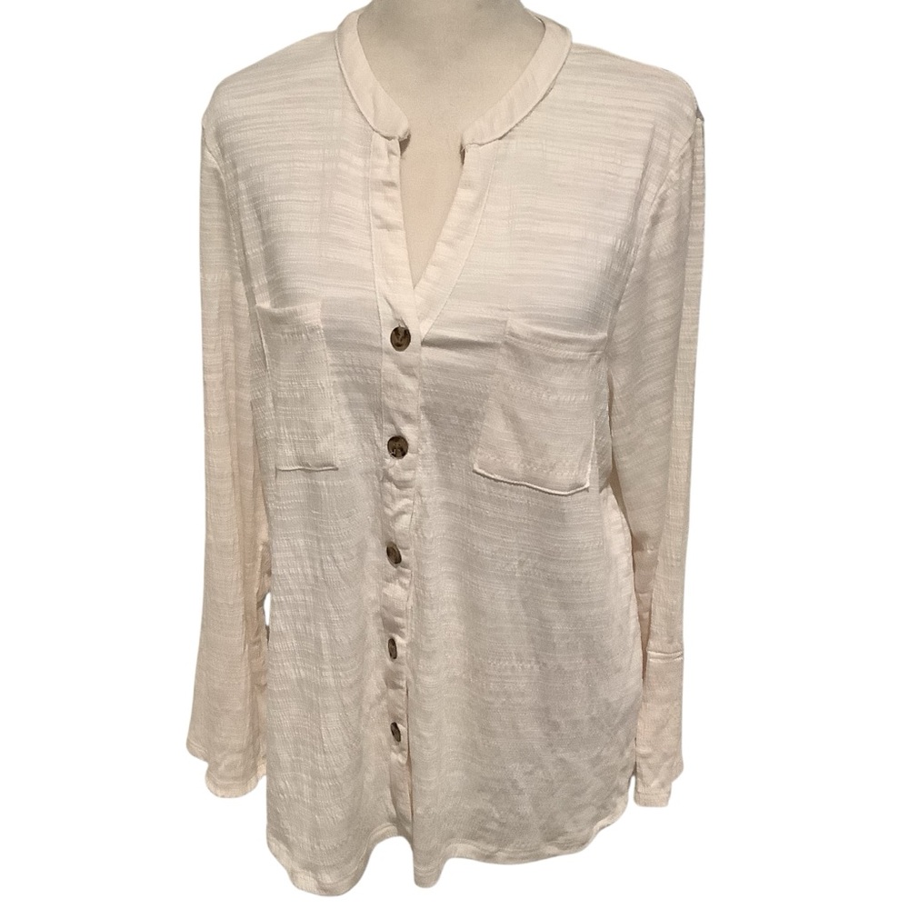 Carolyn Taylor Button Down Long Sleeve or 3/4 Sleeves SEE PIC. Size XL BRAND NEW